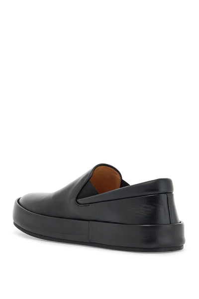 MARSELL minimalist black calfskin slip-on slippers with rubber | Italystation.com - Shop Now at italystation.com