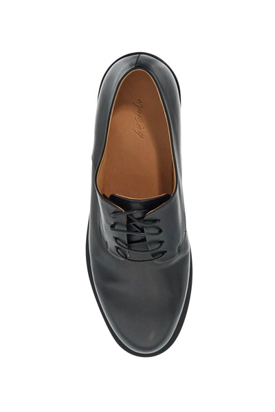 black calf leather derby shoes with glossy finish MM4647 P011 NERO