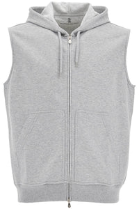 hooded jersey vest with hood MM8319079G GRIGIO MEDIO