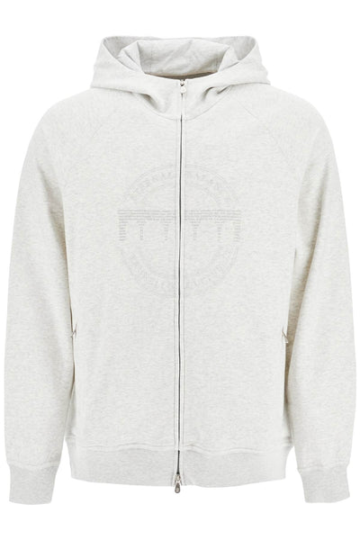 cotton techno hoodie with hood. MM8363130G PERLA+GRIGIO+PERLA