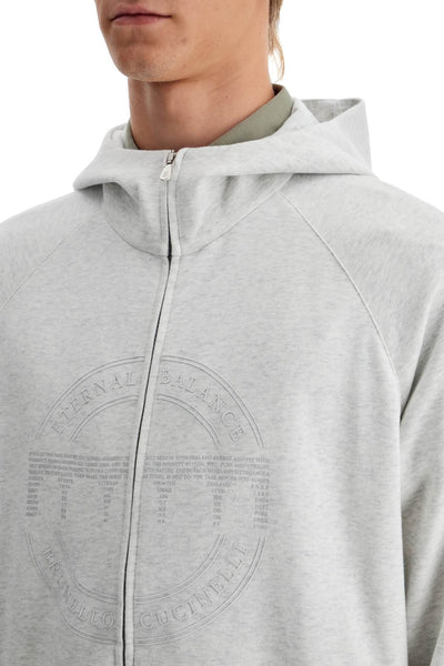 cotton techno hoodie with hood. MM8363130G PERLA+GRIGIO+PERLA