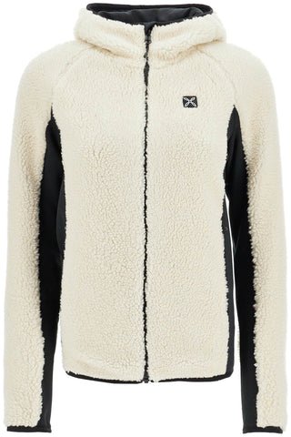 sherpa zip-up sweatshirt MMAC78W PANNA