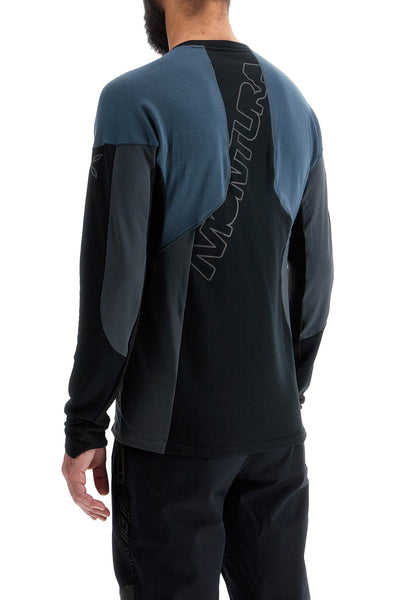 "long-sleeved run fly t MMGR03X BLACK/PIOMBO