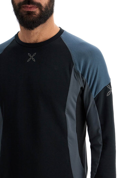 "long-sleeved run fly t MMGR03X BLACK/PIOMBO