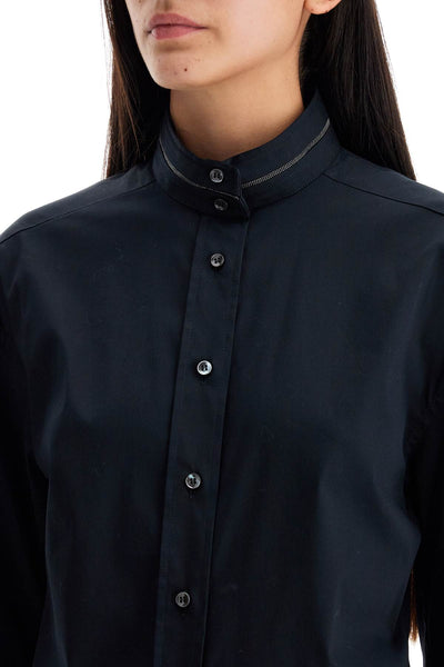 high-neck blouse with monile embellishment MP091MN726 BLU FREDDO