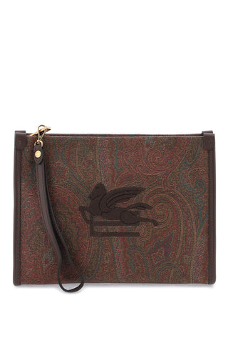 paisley pouch with embroidery MP2C0002 AA012 MARRONE 2