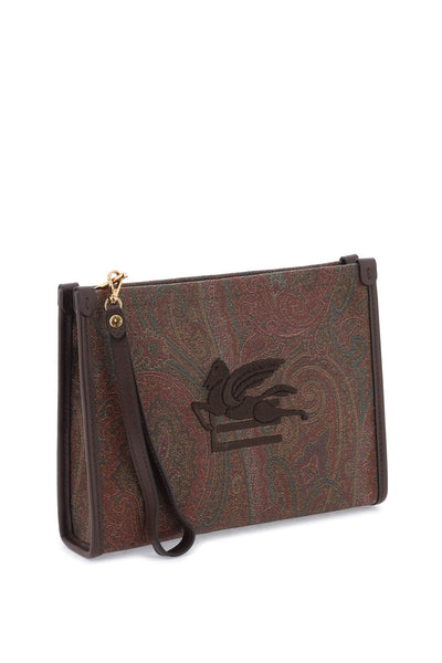 paisley pouch with embroidery MP2C0002 AA012 MARRONE 2