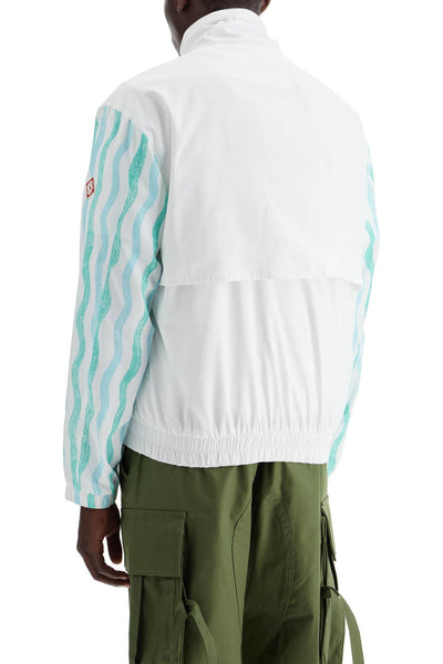 windbreaker jacket with maison memphis print MPF24 JK 033 01 MAISON MEMPHIS