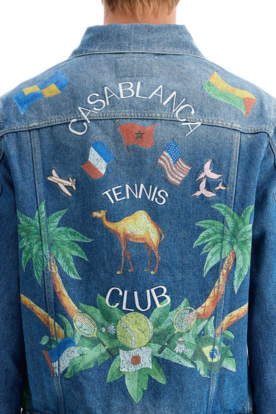 denim tennis club jacket MPF24 JK 310 01 CASABLANCA TENNIS CLUB