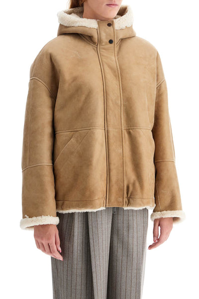 reversible shearling jacket MPMCM7995 CAMEL/PANAMA