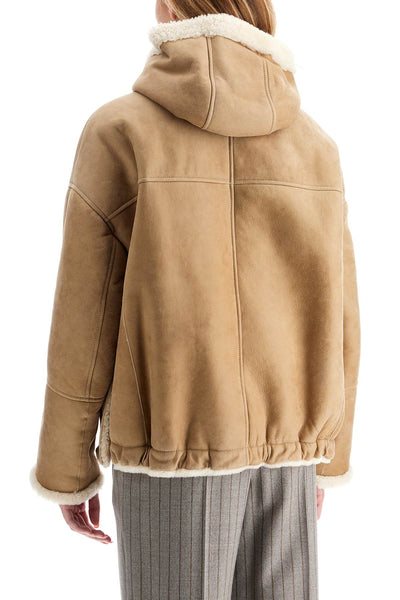 reversible shearling jacket MPMCM7995 CAMEL/PANAMA