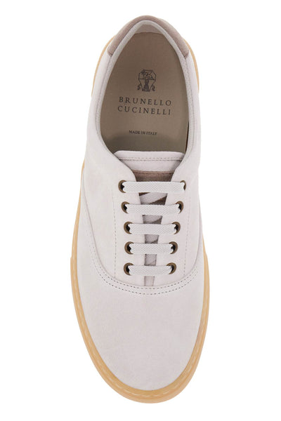 suede sneakers MPUSISP310 BIANCO