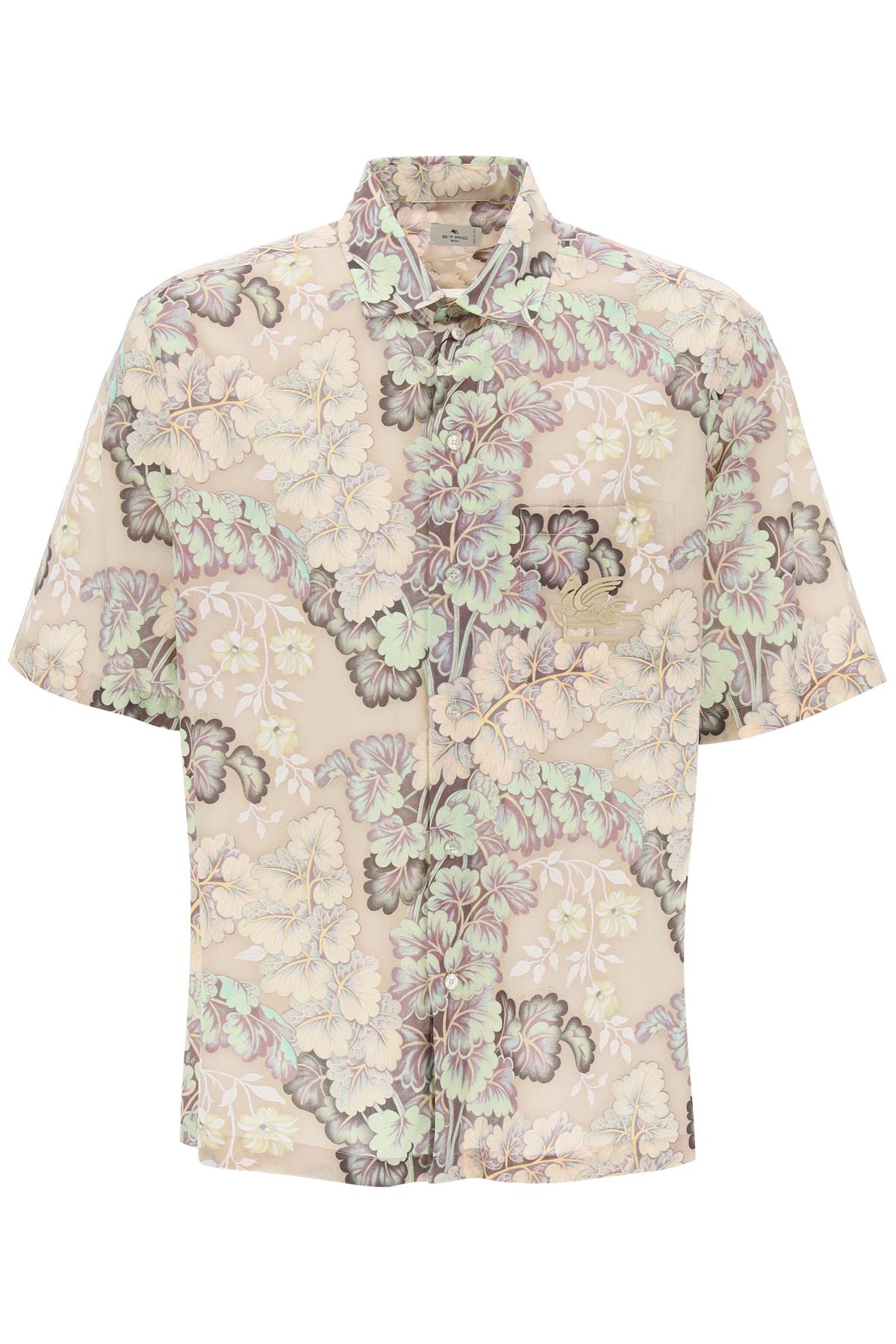 short-sleeved floral shirt MRIC0016 99SA536 STAMPA FDO BEIGE