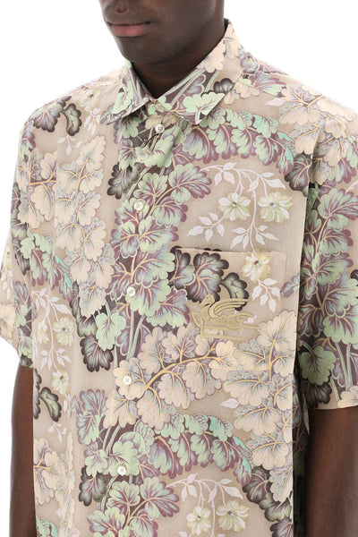 short-sleeved floral shirt MRIC0016 99SA536 STAMPA FDO BEIGE