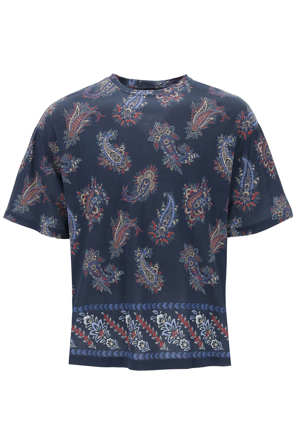 paisley print crewneck t MRMA0004 AJ055 STAMPA FDO BLU