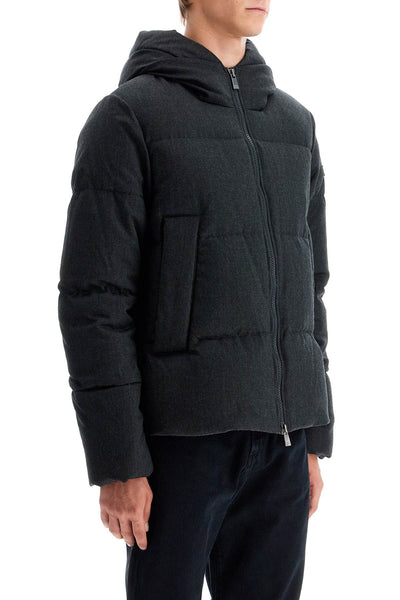 short woolen jacket with hood and down MTKE24A4270 D C.GRAY