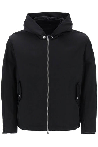 hooded jacket with removable hood necetto MTKE24S4265 BLACK