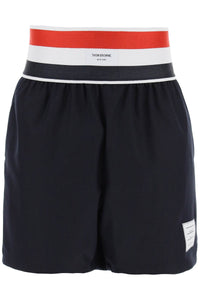 elastic waistband bermuda shorts in MTU326A00626 NAVY