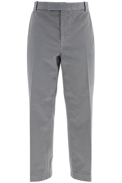 THOM BROWNE THOM BROWNE medium grey cotton chino utility pants MTU335W | Italystation.com - Shop Now at italystation.com