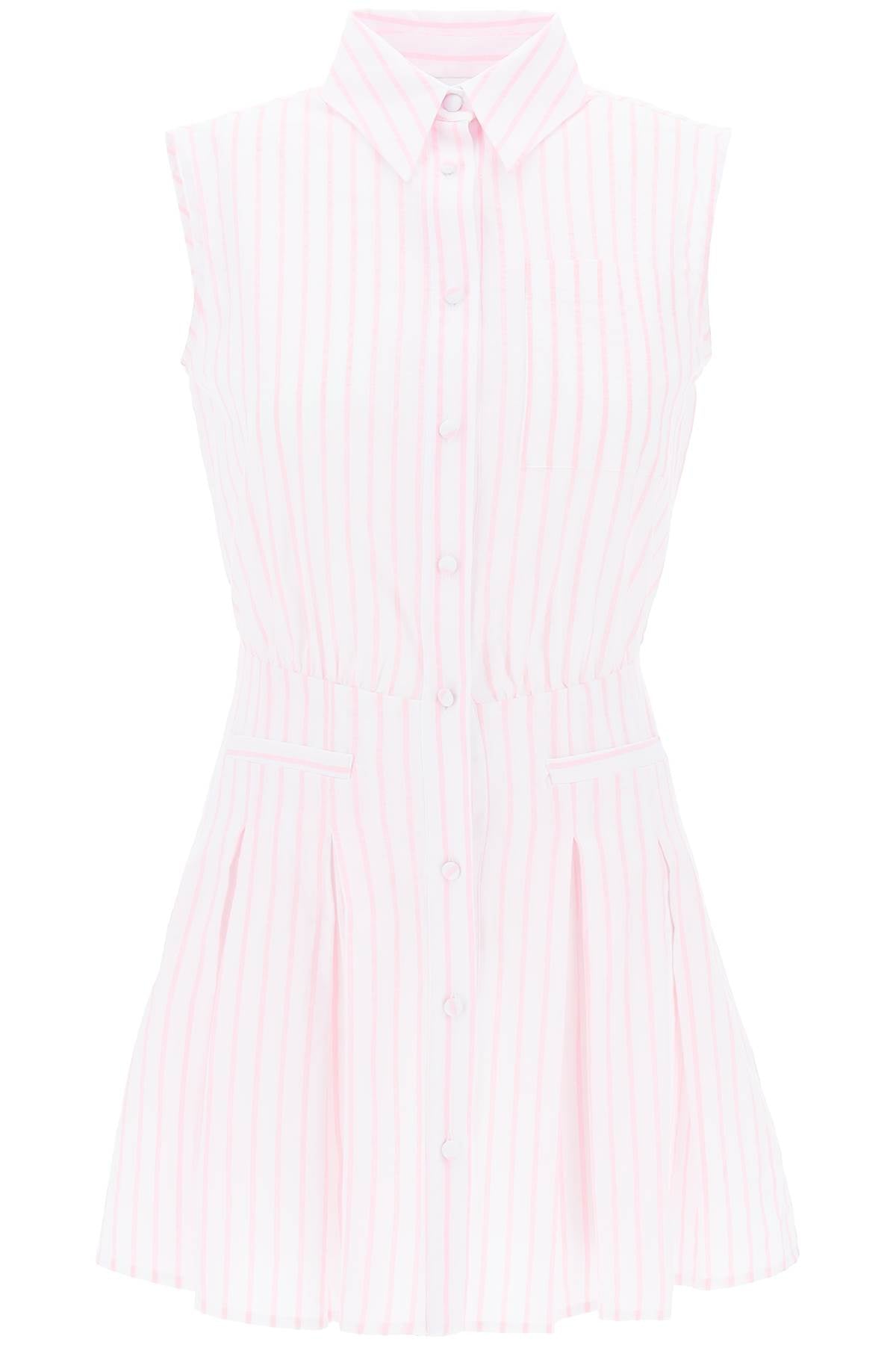 striped mini chemisier dress MVPE4AB071 WHITE BLUSH