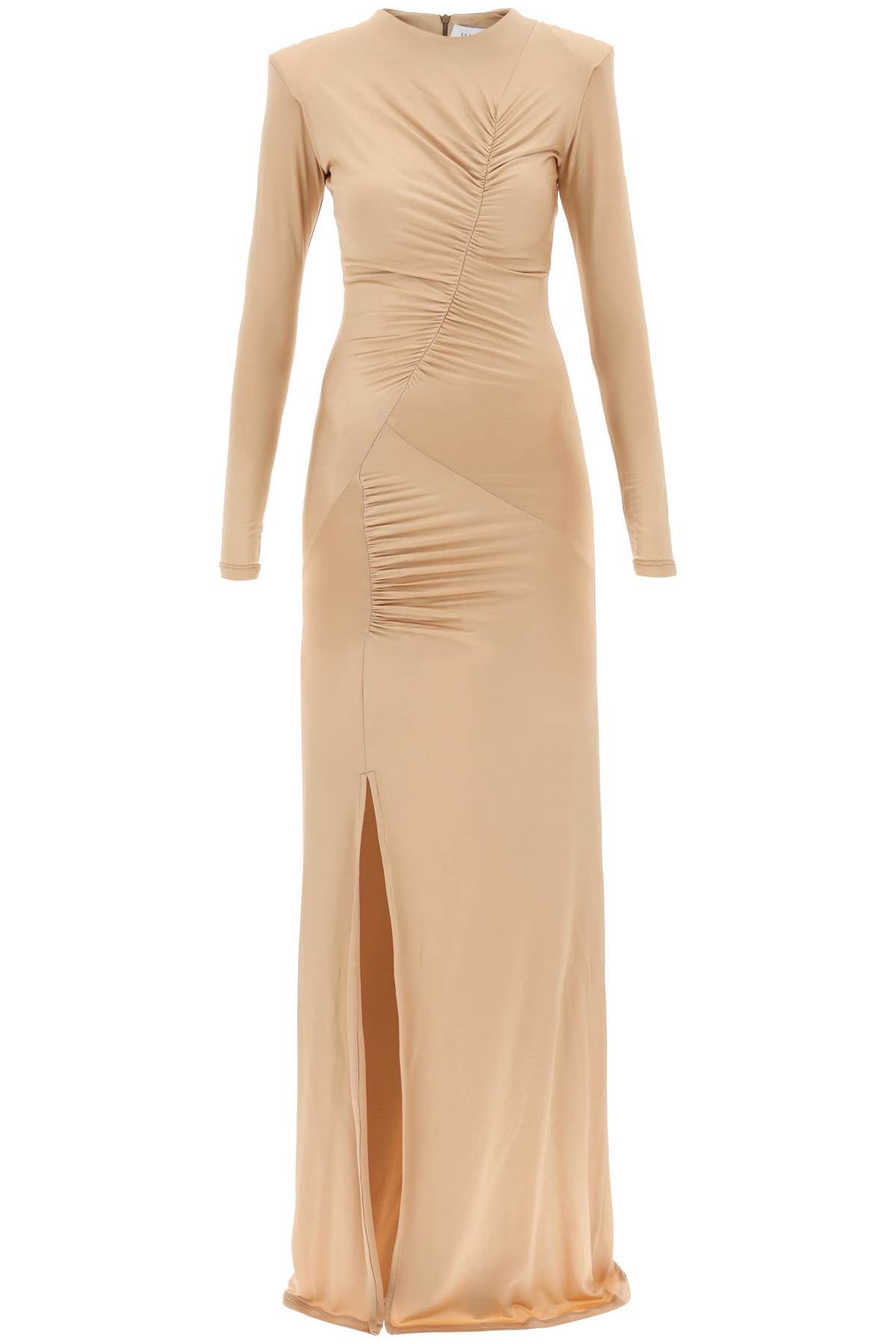 maxi draped dress la ponche MVPE4AB157 CAMEL