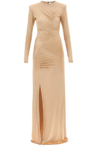 maxi draped dress la ponche MVPE4AB157 CAMEL