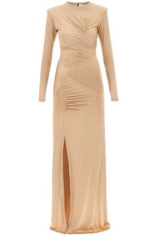 maxi draped dress la ponche MVPE4AB157 CAMEL