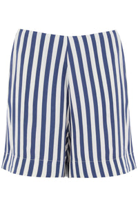 Mvp wardrobe "striped charmeuse shorts by le MVPE4SH118 CREAM DEEP BLUE