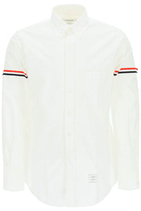 oxford button-down shirt with rwb armbands MWL150E F0313 WHITE