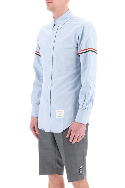 poplin button-down shirt with rwb armbands MWL150E F0313 LIGHT BLUE