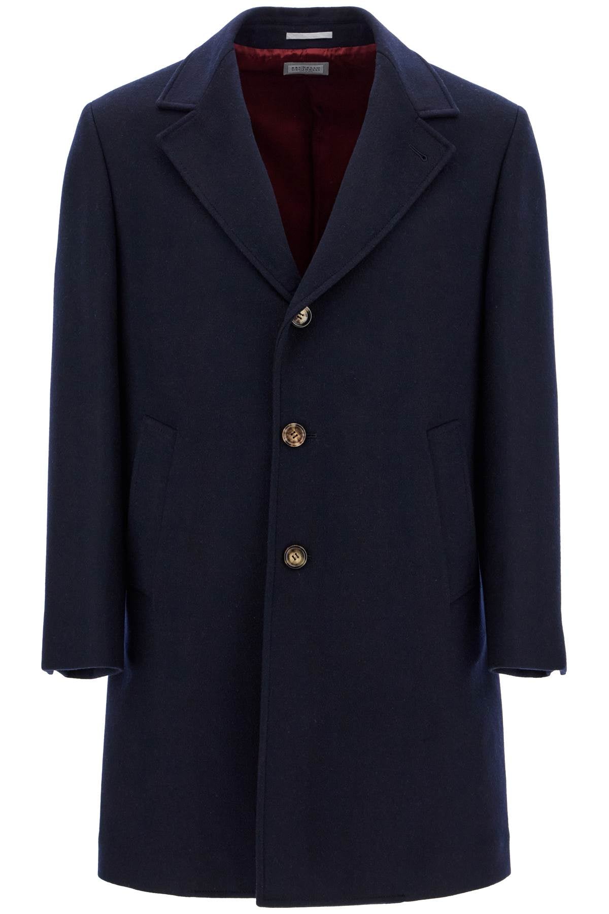 wool beaver coat in eight MY4419145 NAVY/ANTRACITE+RUBINO