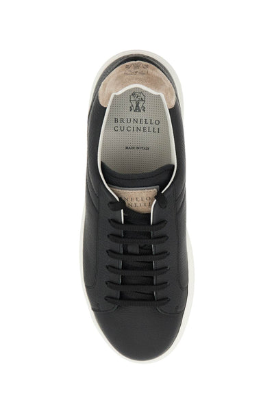 hammered leather sneakers MZUASBJ264 NERO+AVOLA+FUMO