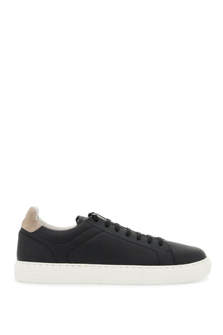 hammered leather sneakers MZUASBJ264 NERO+AVOLA+FUMO