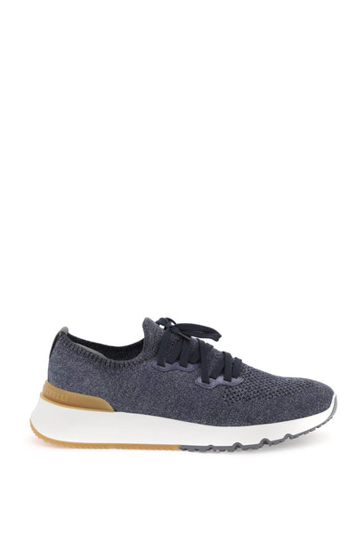 knit chine sneakers in MZUKISO250 BLU SCURO+1225+ZAFFIRO SCURO