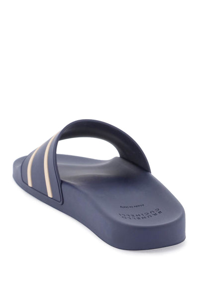 Brunello cucinelli 橡膠拖鞋 MZUPOSR302 藍色 米色