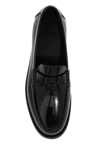 minimal shiny tassel calfskin lo MZVNG2739P NERO