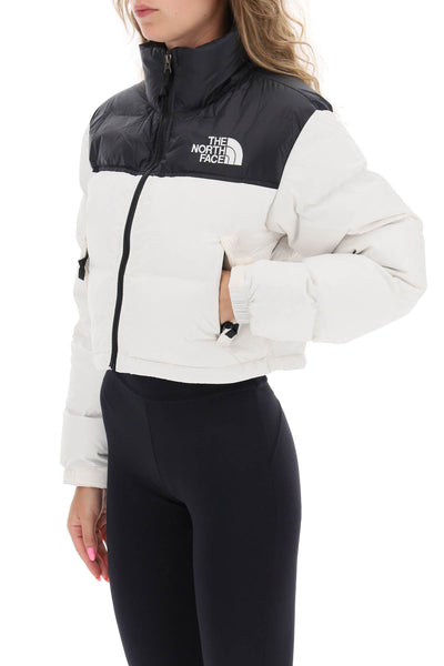 'nuptse' cropped down jacket NF0A5GGE WHITE DUNE/TNF BLACK