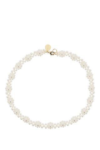 daisy chain necklace NKS61 0904 PEARL
