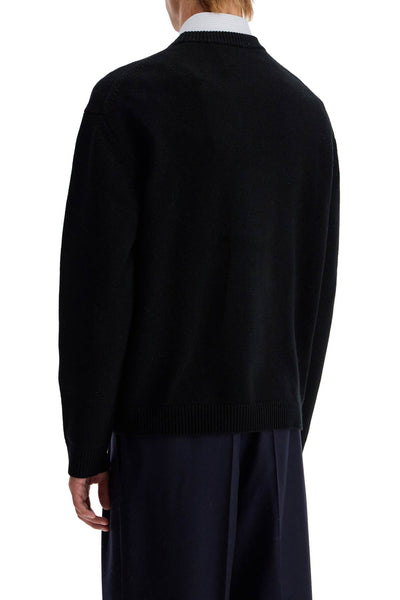 fox head wool sweater NM00808KM0329 BLACK