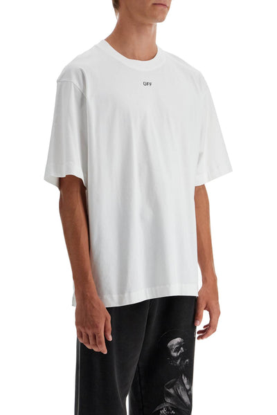 oversized crewneck OMAA120C99JER005 WHITE BLACK