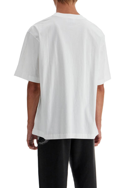 oversized crewneck OMAA120C99JER005 WHITE BLACK