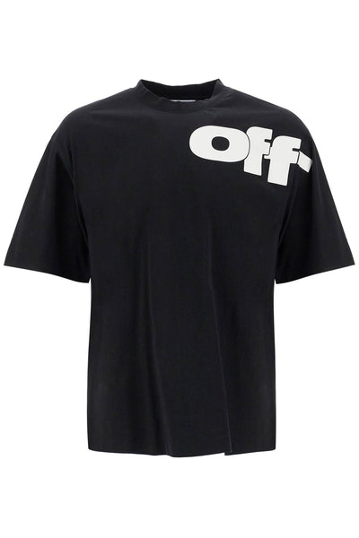 "shared logo t-shirt with OMAA120F24JER00G BLACK - WHITE