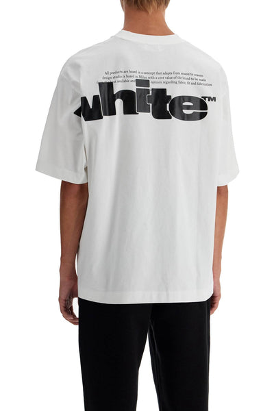 "shared logo t-shirt with OMAA120F24JER00G WHITE - BLACK