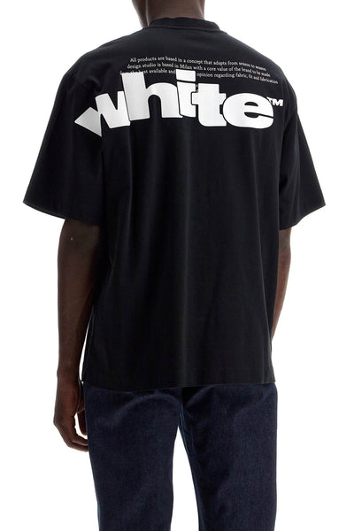 "shared logo t-shirt with OMAA120F24JER00G BLACK - WHITE