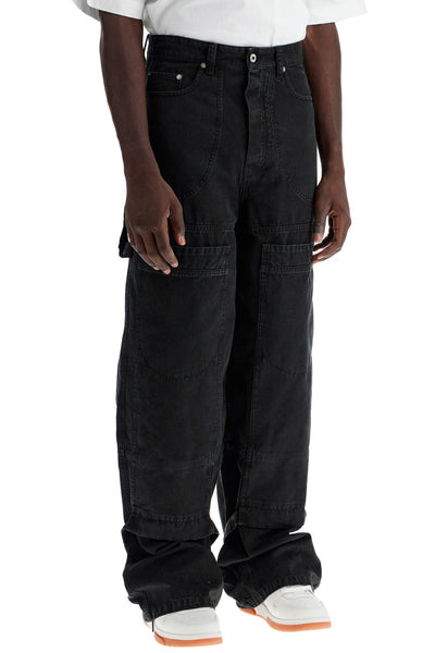 carpenter canvas pants in OMCE044C99FAB001 BLACK NO COLOR