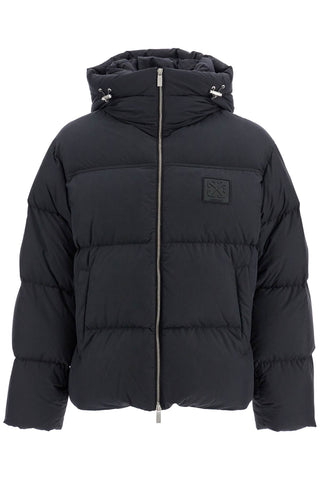 "down jacket with logo patch OMEJ002C99FAB001 BLACK - BLACK