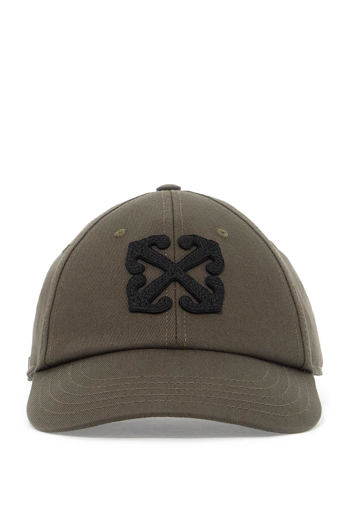 "baseball cap with arrow patch OMLB069F24FAB006 FOUR LEAF CLOVER - BLACK