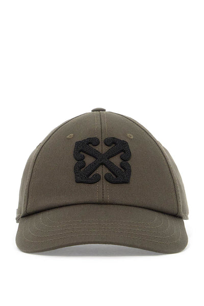 "baseball cap with arrow patch OMLB069F24FAB006 FOUR LEAF CLOVER - BLACK