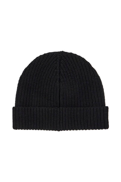 woolen beanie hat OMLC041C99KNI003 BLACK - WHITE