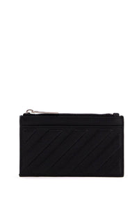 leather diag card holder OMND057C99LEA001 BLACK NO COLOR